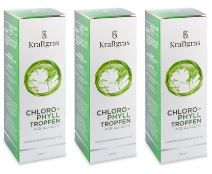 Chlorophyll drops from alfalfa (set of 3)