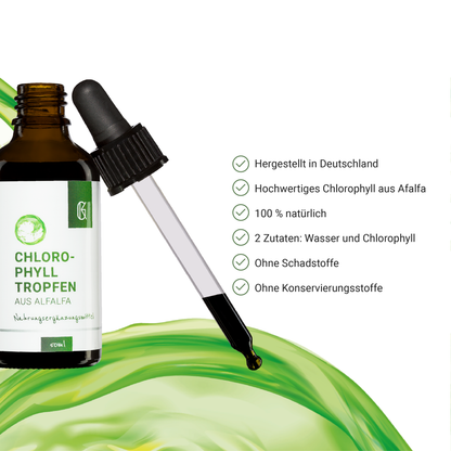 Gouttes de chlorophylle de luzerne