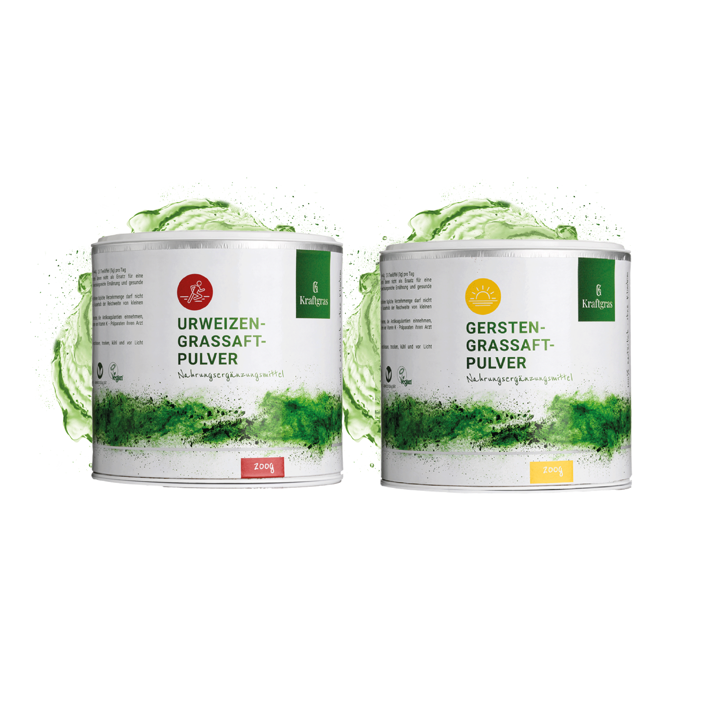 Jus de poudre d'herbe de blé et d'orge ancien biologique combiné