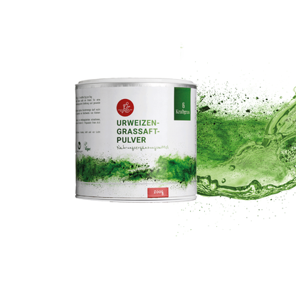 Jus de poudre d'herbe de blé et d'orge ancien biologique combiné