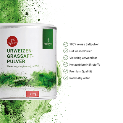 Jus de poudre d'herbe de blé et d'orge ancien biologique combiné